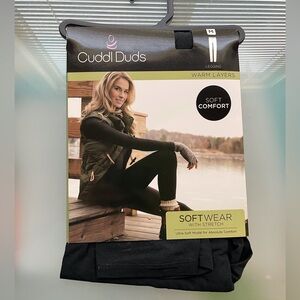 Cuddl Duds Softwear Black Leggings with Stretch